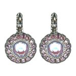 Earrings By Mariana Woman Fashionable Lt.Rose and Lt.Olive Swarovski Crystals