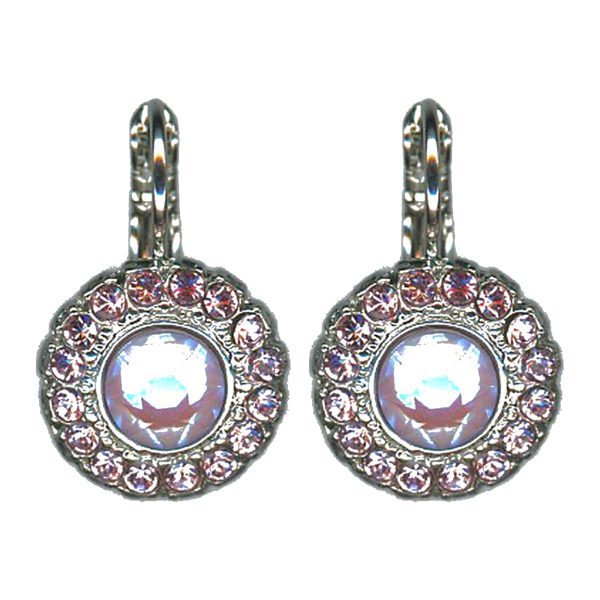 Earrings By Mariana Woman Fashionable Lt.Rose and Lt.Olive Swarovski Crystals