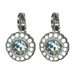 Earrings By Mariana Woman Contemporary Opal and Chrysolite Swarovski Crystals - Image 2