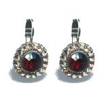 Earrings By Mariana Woman Glamorous Quartz and Garnet Swarovski Crystals