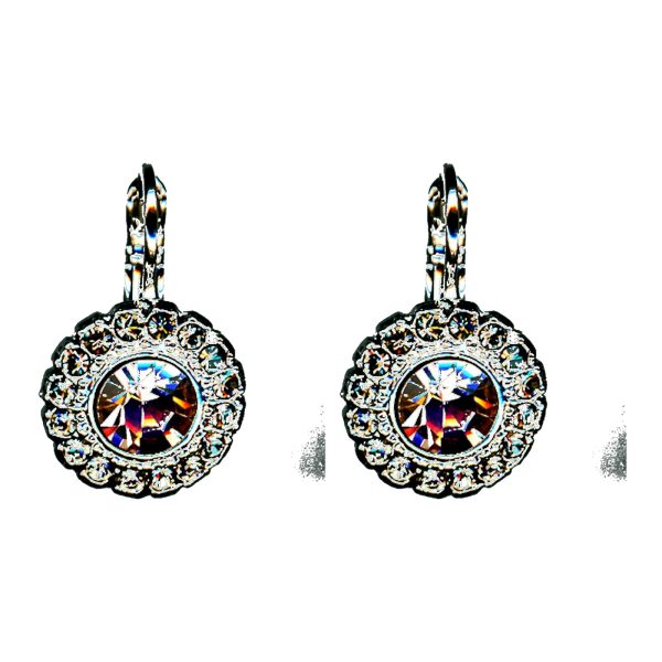 Earrings By Mariana Woman Charming Soft Pale Pink and Lavender Pink Swarovski Crystals
