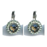 Earrings By Mariana Woman Chic Topaz and Silver Night Swarovski Crystals