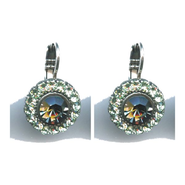 Earrings By Mariana Woman Chic Topaz and Silver Night Swarovski Crystals