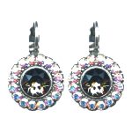 Earrings By Mariana Woman Feminine Navy Blue and Royal Blue Swarovski Crystals
