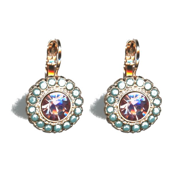 Earrings By Mariana Woman Distinctive Sky Blue and Fuchsia Pink Swarovski Crystals