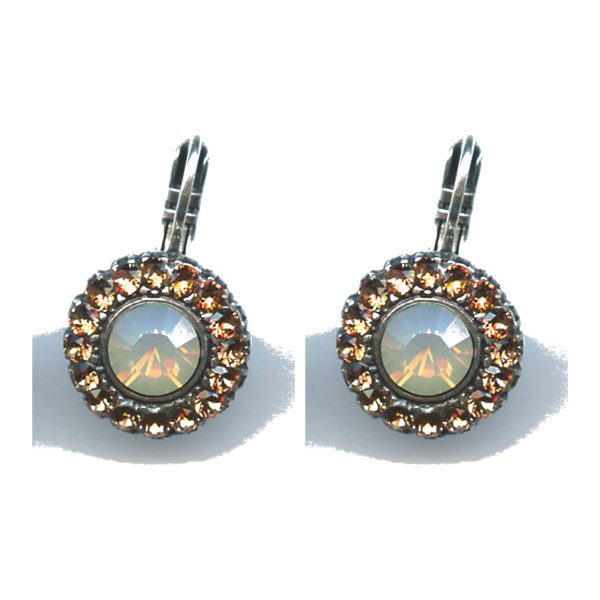 Earrings By Mariana Woman Sparkling Opal and Light Colorado Topaz Swarovski Crystals