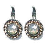 Earrings By Mariana Woman Beautiful Pearl and Champagne Swarovski Crystals