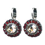 Earrings By Mariana Woman Modern Quartz and Garnet Swarovski Crystals - Image 2