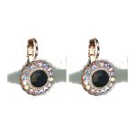 Earrings By Mariana Woman Sophisticated Jet Black and AB Swarovski Crystals - Image 2