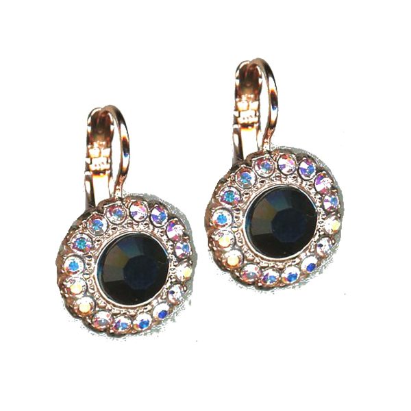 Earrings By Mariana Woman Sophisticated Jet Black and AB Swarovski Crystals