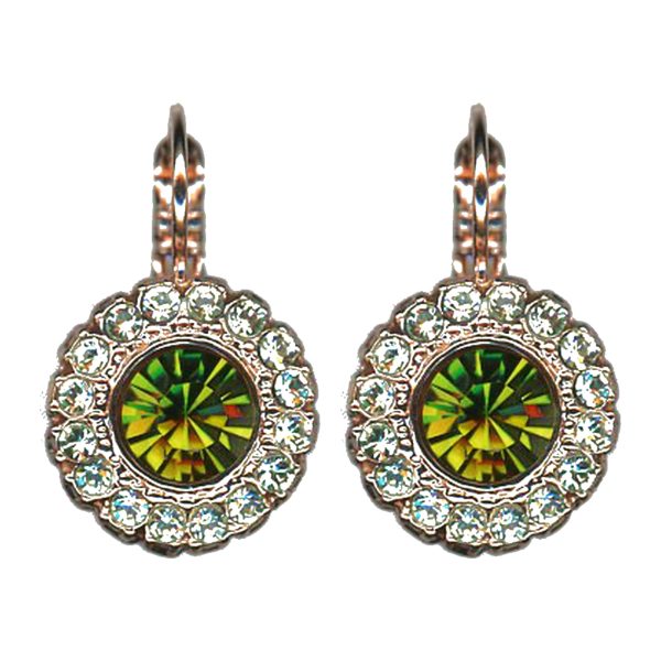 Earrings By Mariana Woman Luxurious Opal and Erinite Swarovski Crystals