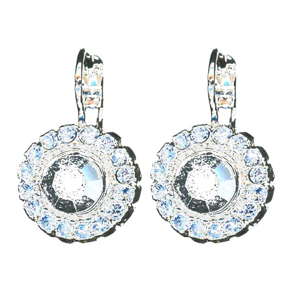 Earrings By Mariana Woman Lovely Black Diamond and Sapphire Swarovski Crystals