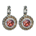 Earrings By Mariana Woman Sparkling Topaz and Crystals: Burgundy Swarovski Crystals