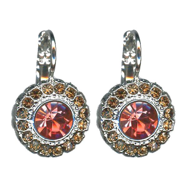 Earrings By Mariana Woman Sparkling Topaz and Crystals: Burgundy Swarovski Crystals