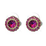 Earrings By Mariana Woman Stunning Fuchsia Swarovski Crystals