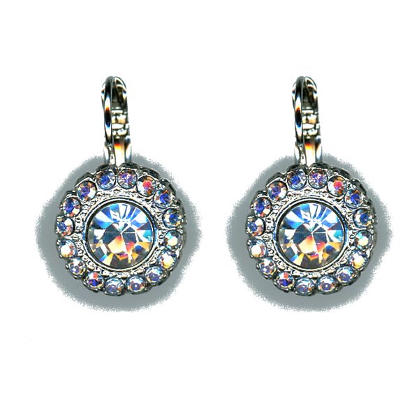 Earrings By Mariana Woman Contemporary Clear and Black Diamond Swarovski Crystals