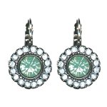 Earrings By Mariana Woman Glamorous Light Blue and Pacific Opaque Swarovski Crystals - Image 2