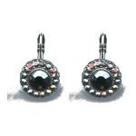 Earrings By Mariana Woman Delicate Hematite and Black Diamond Swarovski Crystals