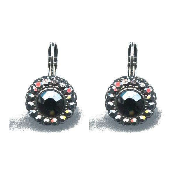 Earrings By Mariana Woman Delicate Hematite and Black Diamond Swarovski Crystals