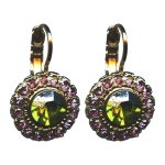 Earrings By Mariana Woman Fashionable Lilac Shadow and Olivene Swarovski Crystals