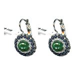Earrings By Mariana Woman Beautiful Pearl and Olivine Swarovski Crystals