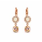 Earrings By Mariana Woman Glamorous White Opal and Light Peach Swarovski Crystals