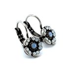 Earrings By Mariana Woman Delicate Air Blue Opal and White Opal Swarovski Crystals - Image 3