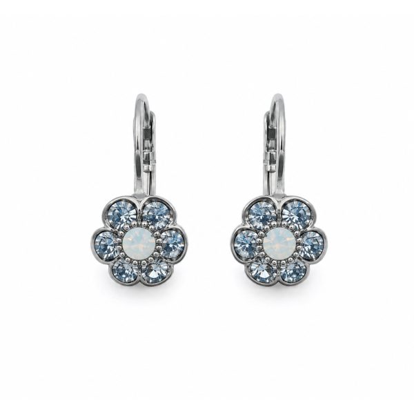 Earrings By Mariana Woman Delicate Air Blue Opal and White Opal Swarovski Crystals