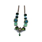 Necklace By Mariana Woman Elegant Apple Green and Opal Swarovski Crystals