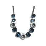 Necklace By Mariana Woman Elegant Montana Blue and Opal Swarovski Crystals