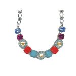 Necklace By Mariana Woman Elegant Royal Blue and Siam Swarovski Crystals