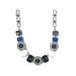 Necklace By Mariana Woman Elegant Shell Mineral and Sapphire and Montana Swarovski Crystals