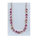 Necklace By Mariana Woman Beautiful Fuchsia and Rose Swarovski Crystals