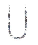 Necklace By Mariana Woman Stunning Purple, Shell and White Swarovski Crystals