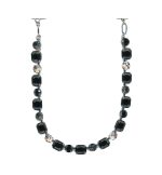 Necklace By Mariana Woman Graceful Black Velvet Swarovski Crystals
