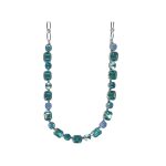 Necklace By Mariana Woman Refined Blue Opal and Aqua Swarovski Crystals