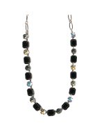 Necklace By Mariana Woman Radiant Silver Night and Jet Black Swarovski Crystals