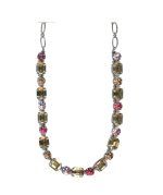 Necklace By Mariana Woman Glamorous Golden Shadow and Topaz Swarovski Crystals