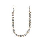 Necklace By Mariana Woman Exquisite Champagne and Gray Swarovski Crystals