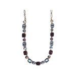 Necklace By Mariana Woman Modern Amethyst and Purple Velvet Swarovski Crystals