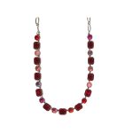 Necklace By Mariana Woman Captivating Fuchsia and Siam Swarovski Crystals