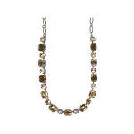 Necklace By Mariana Woman Distinctive Topaz, and Aurum Swarovski Crystals