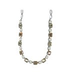 Necklace By Mariana Woman Beautiful Golden Shadow and Hazelnut Swarovski Crystals
