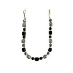 Necklace By Mariana Woman Stylish Jet Silver Night and Hematite Swarovski Crystals