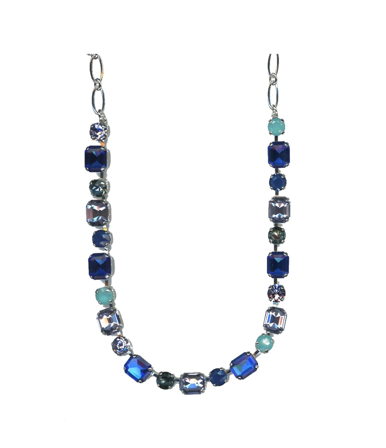 N-3320-1-1163-SP Necklace By Mariana Woman Timeless Tanzanite and Royal Blue Swarovski Crystals - Image 1