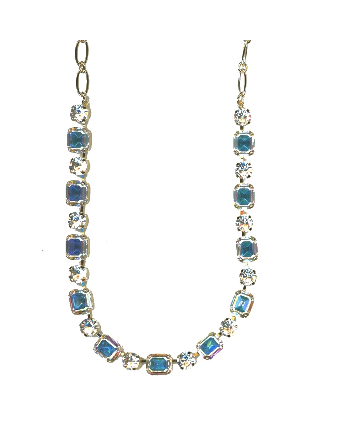 N-3320-1-1165-RG Necklace By Mariana Woman Refined White Patina, AB, and Clear Swarovski Crystals - Image 1