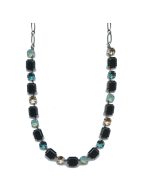 Necklace By Mariana Woman Radiant Pacific Opal, jet and indicolite Swarovski Crystals