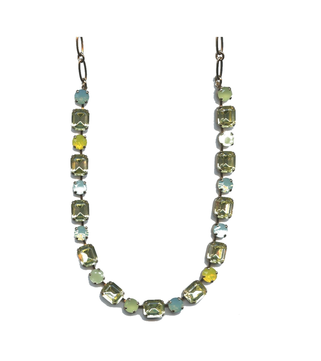 N-3320-1-136-RG Necklace By Mariana Woman Contemporary Jonquil and Yellow Opal Swarovski Crystals - Image 1