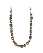 Necklace By Mariana Woman Luxurious Topaz and Golden Shadow Swarovski Crystals