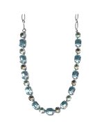 Necklace By Mariana Woman Striking Gray and Champagne Swarovski Crystals